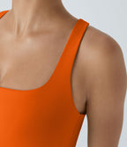 Débardeur yoga court SoftlyZero™ Airy col carré dos nu bretelles croisées effet frais InstantCool, bonnets A-C, protection solaire UPF50+