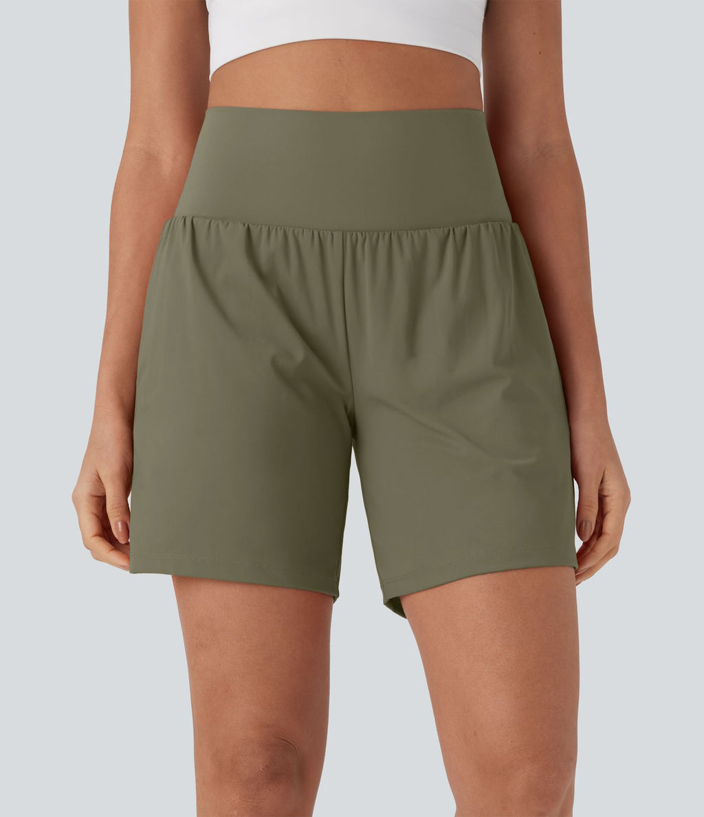 Short de yoga SoftlyZero™ Airy 2-en-1 taille très haute avec poches et effet frais InstantCool 17,5 cm