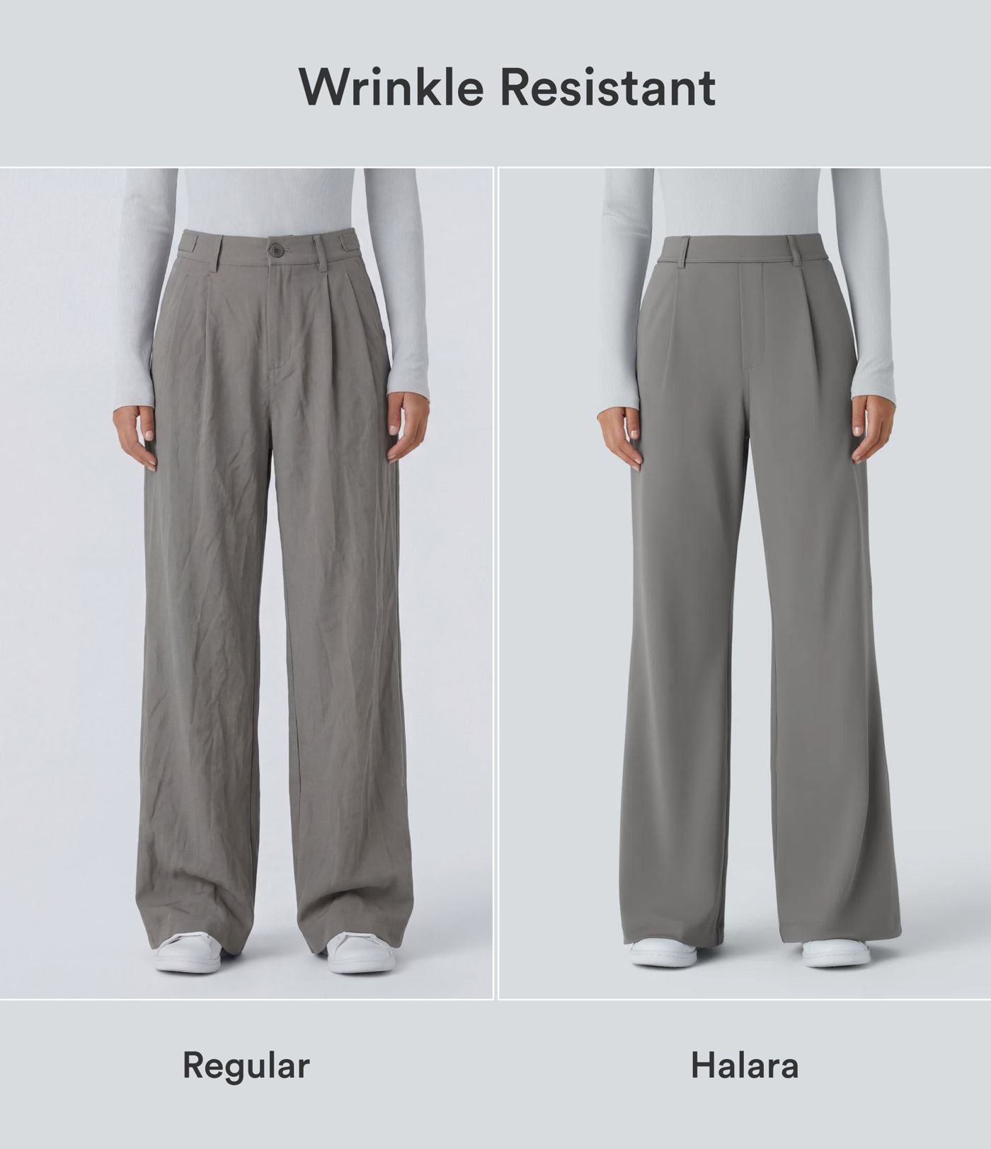 Pantalon tailleur Halara Flex™ DayStretch coupe droite taille haute avec poches