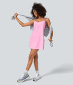 Robe Sport 2 en 1 avec Soutien-Gorge Intégré Dos Nageur Poches Latérales et Coupe Mini