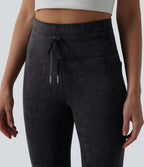 Legging casual 7/8 taille haute avec cordon de serrage et poches