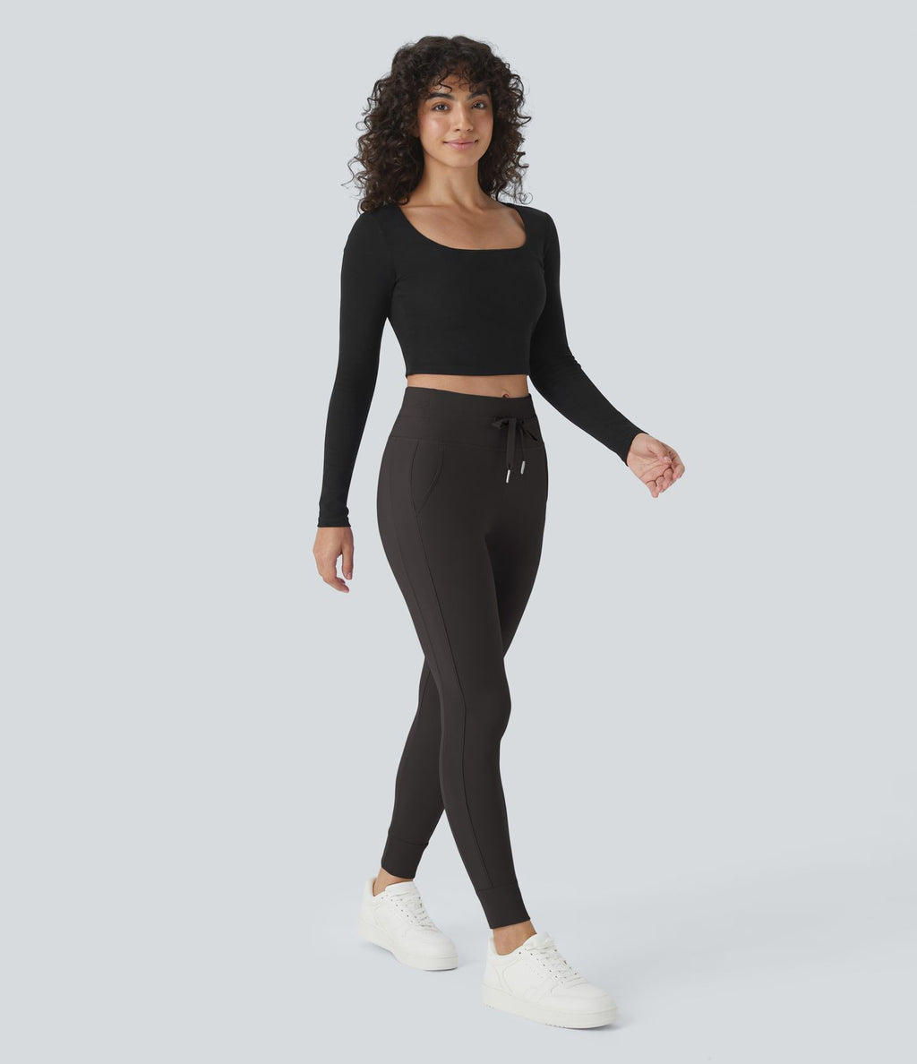Jogging taille haute Softlyzero™ Plush avec cordon de serrage et poches latérales