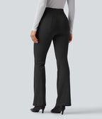 Pantalon tailleur bootcut taille haute ventre plat avec poches