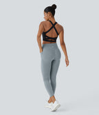Legging d'entraînement gainant galbant taille haute avec effet scrunch et poches Halara UltraSculpt™