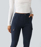 Pantalon cargo DayStretch taille haute galbant effet liftant fessiers avec poches