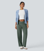 Pantalon tailleur fuselé asymétrique taille moyenne Halara Flex™ DayStretch avec poches