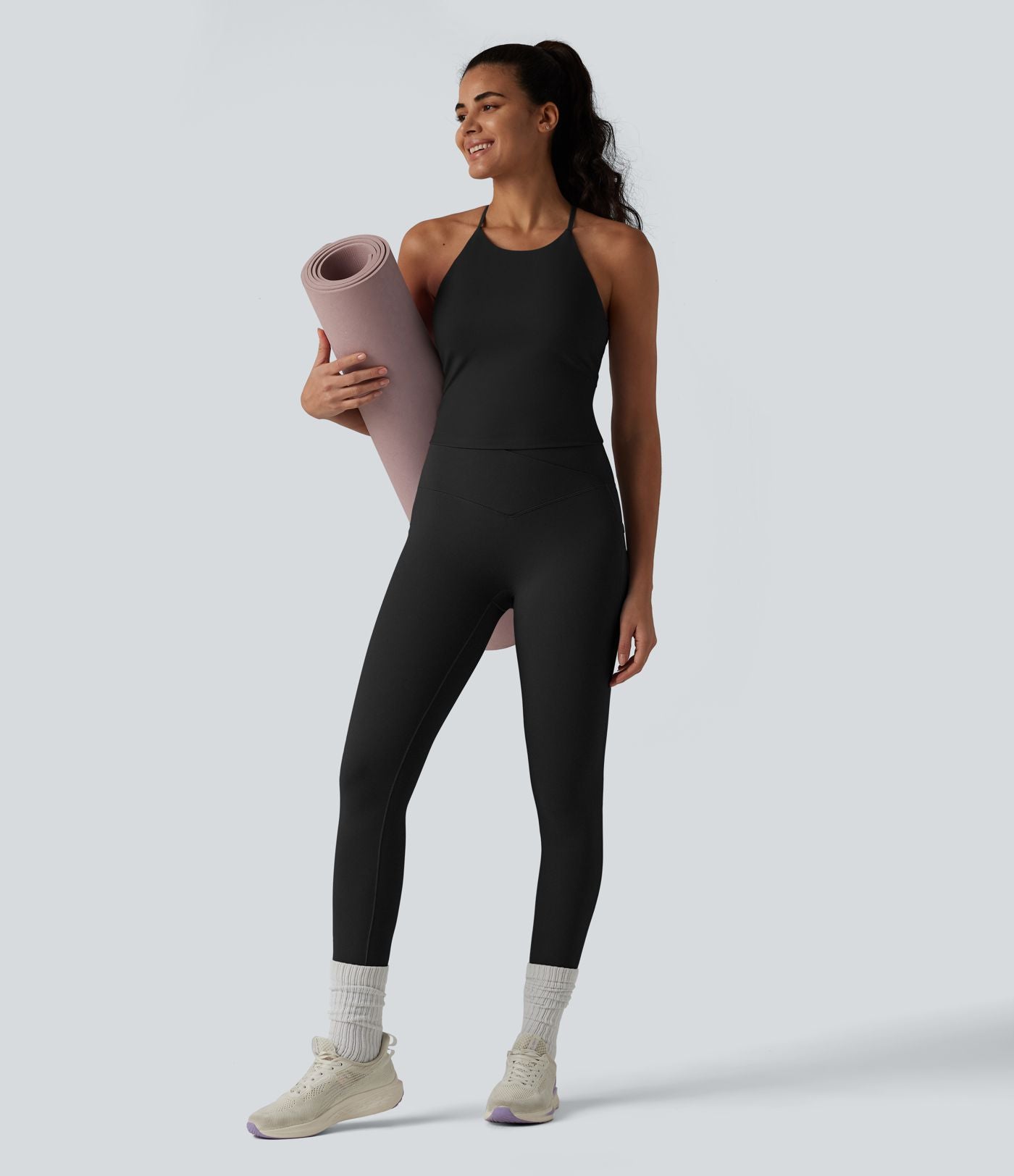 Débardeur de yoga SoftlyZero™ Airy dos nageur effet frais InstantCool avec brassière intégrée, poches, protection solaire UPF50+