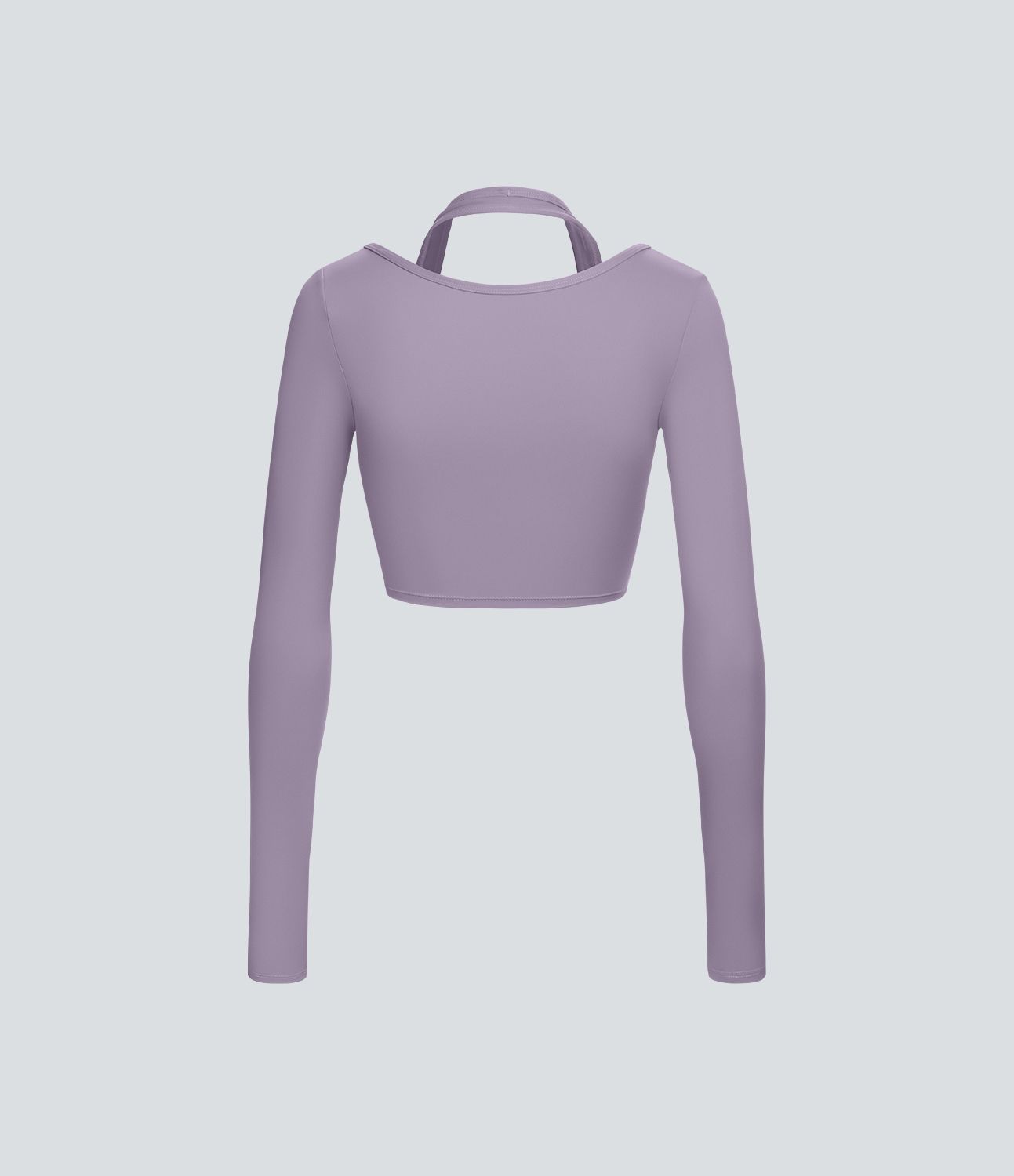 Softlyzero™ Plush Top Sport Yoga Manches Longues Trou pour le Pouce Dos Nu Col Halter