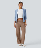 Pantalon tailleur fuselé asymétrique taille moyenne Halara Flex™ DayStretch avec poches