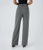 Pantalon de travail coupe droite zippé taille haute Halara Flex™ avec poches