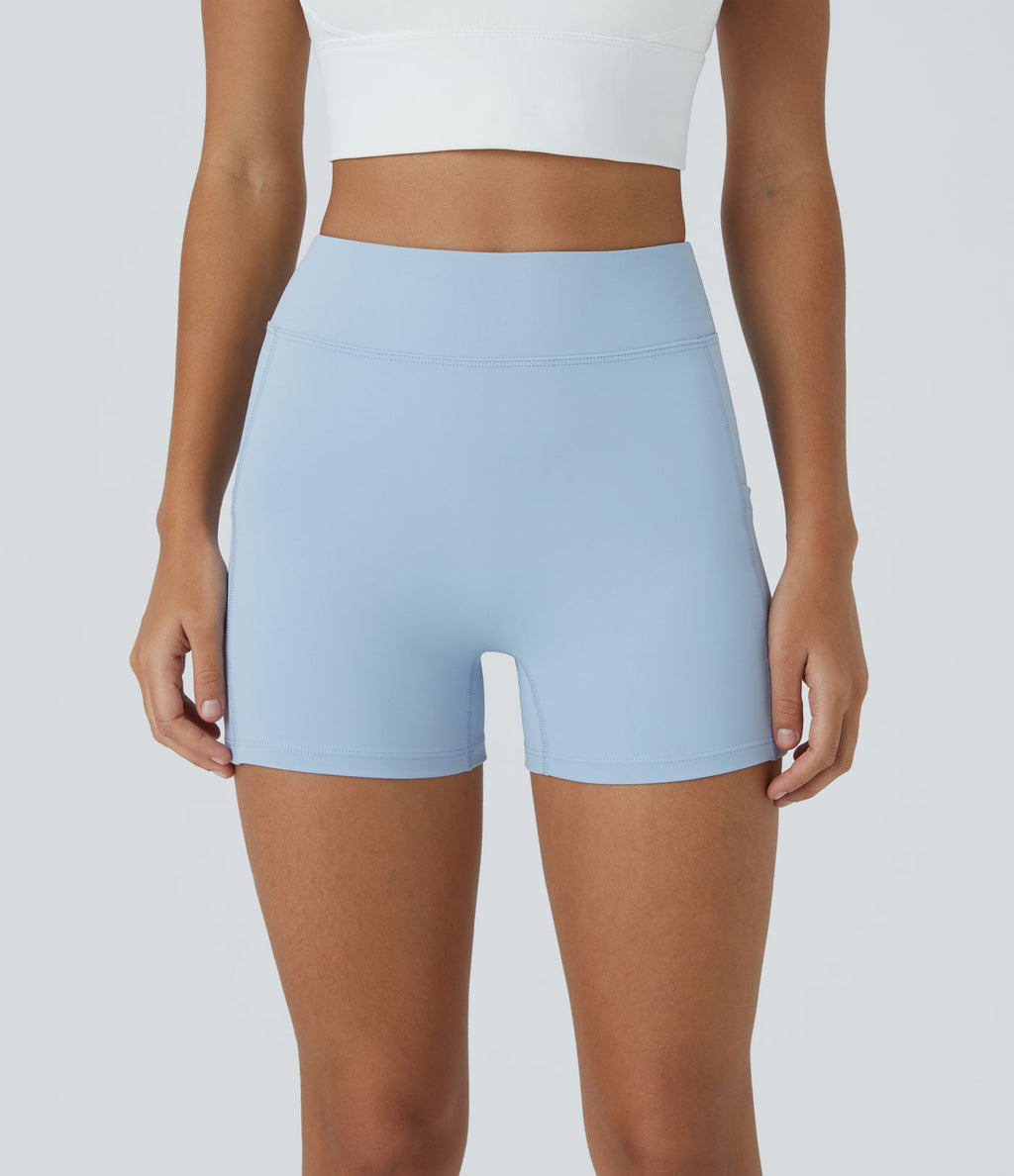 Short de yoga SoftlyZero™ Airy 8,8 cm taille haute poches latérales uni effet frais InstantCool