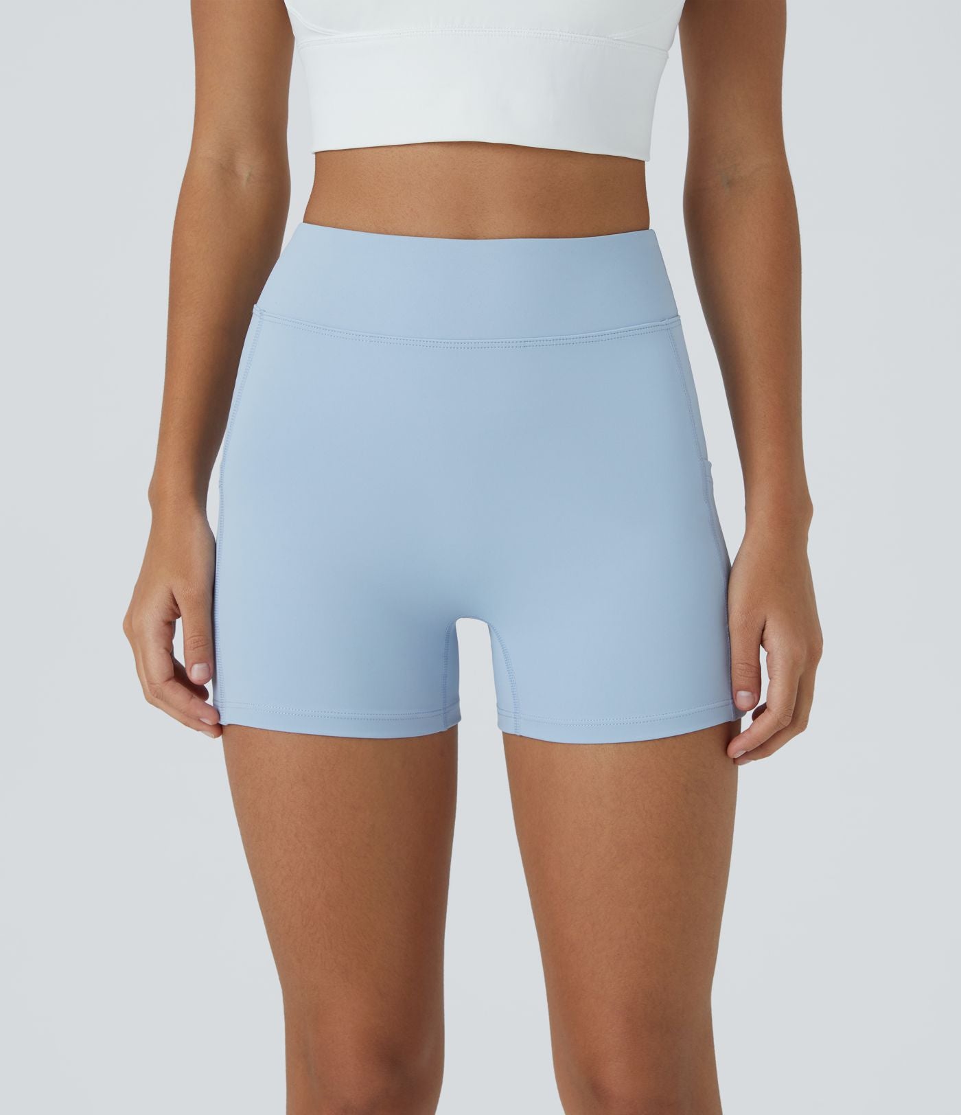 Short de yoga SoftlyZero™ Airy 8,8 cm taille haute poches latérales uni effet frais InstantCool