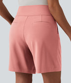 Short tailleur ample DayStretch taille haute 17,5 cm avec poches