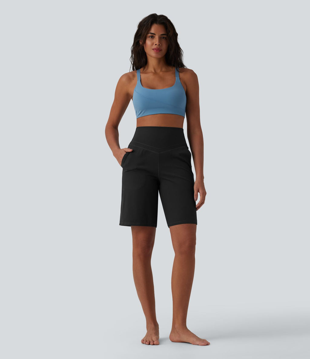 Bermuda de yoga Halara UltraSculpt™ gainant taille haute 25 cm avec poches