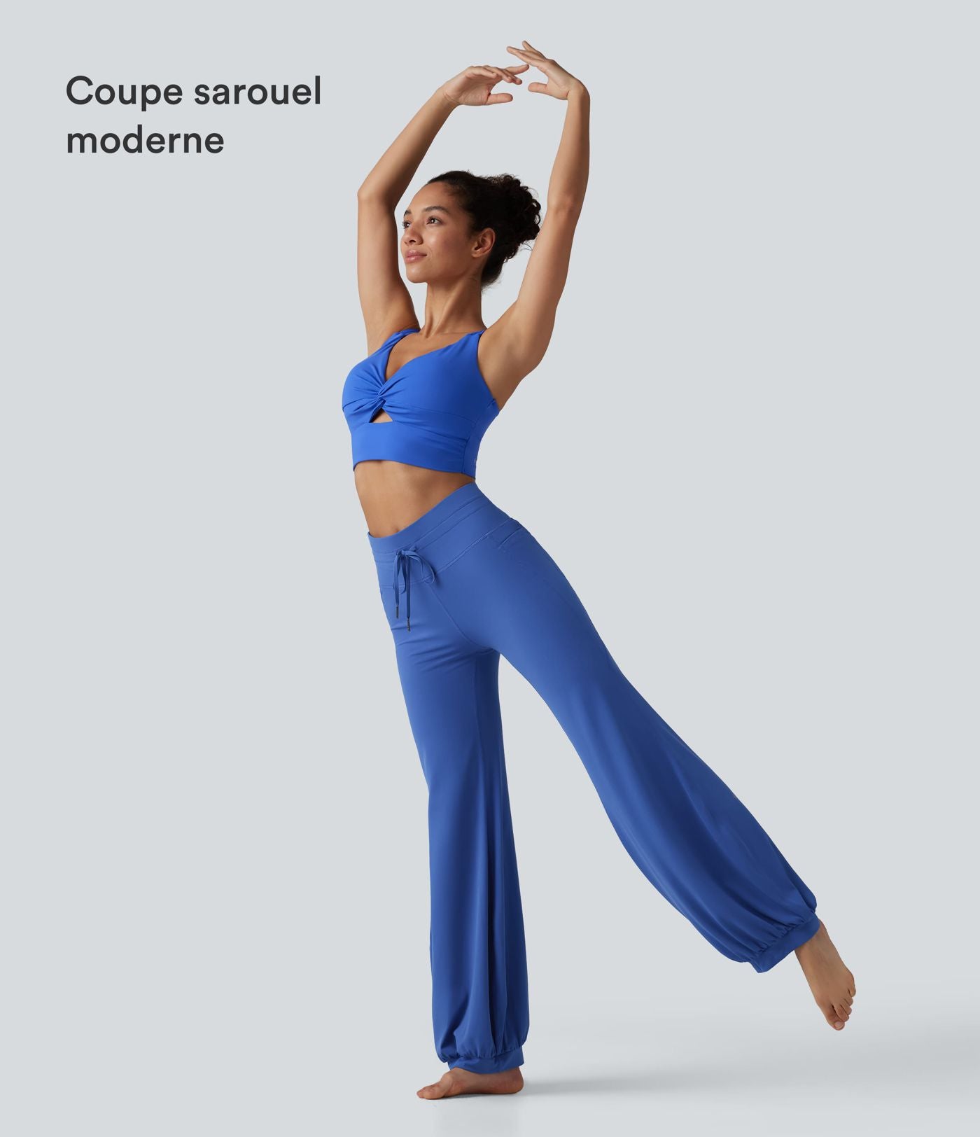 Pantalon de danse SoftlyZero™ taille haute à cordon de serrage et poches - Protection solaire UPF50+