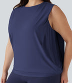 Débardeur yoga grande taille col rond Cool Touch - UPF50+