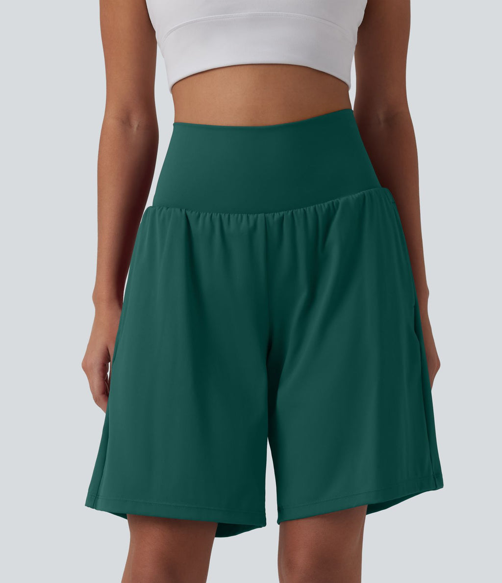 Short de yoga 2-en-1 SoftlyZero™ Airy taille très haute effet frais InstantCool 22,8 cm avec poches