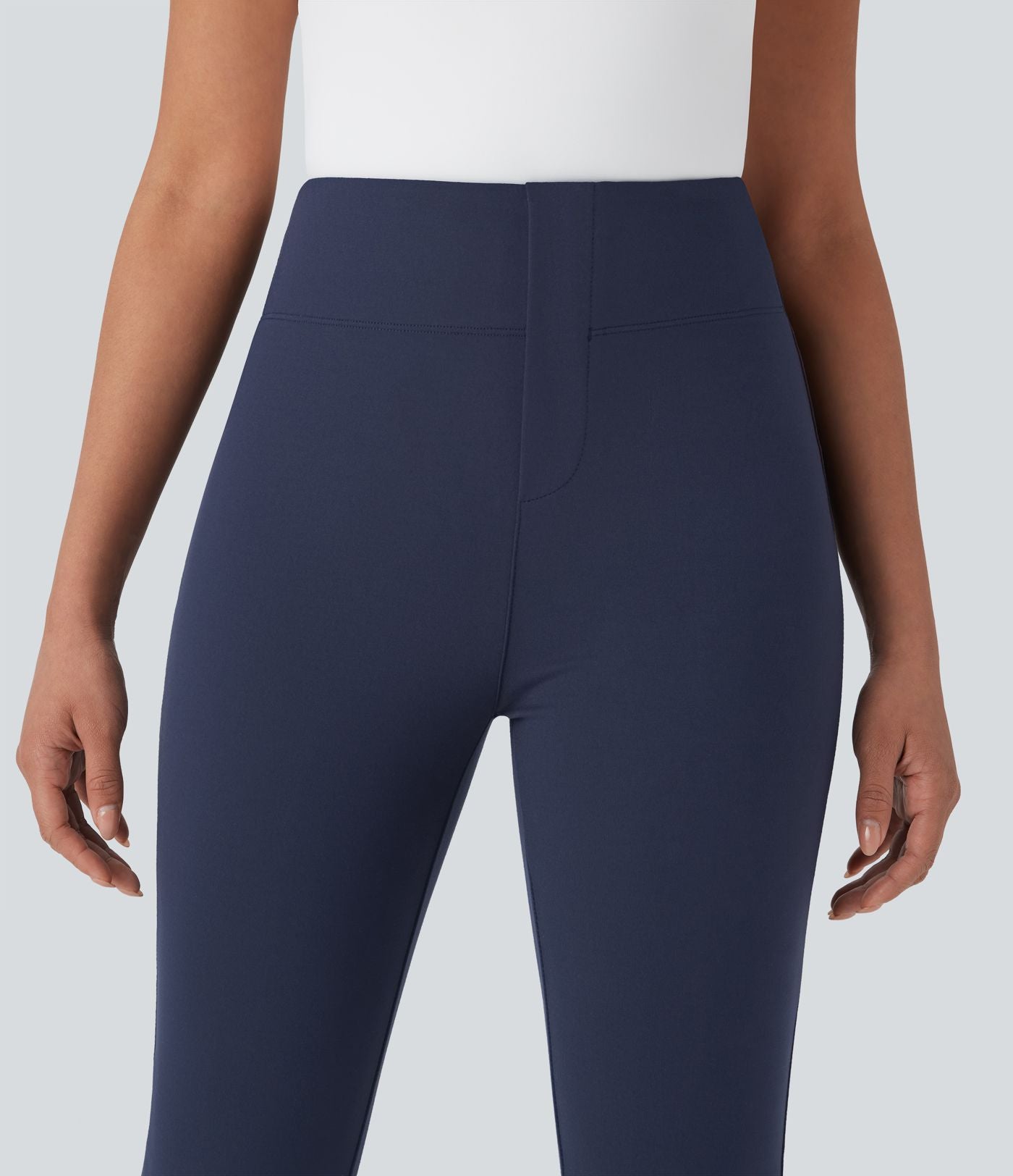 Pantalon de travail fuselé court taille haute Halara Flex™ avec poches