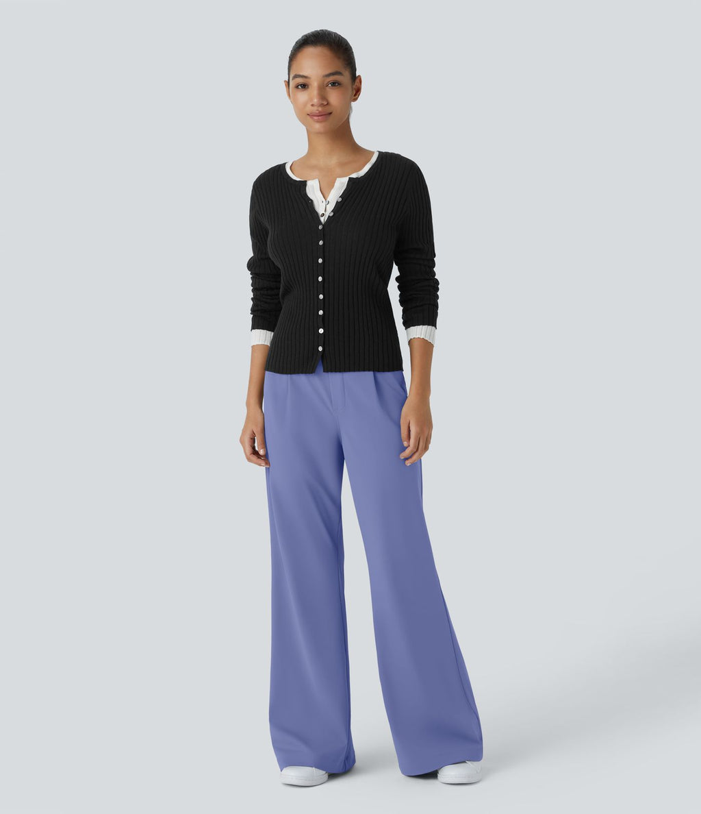 Pantalon tailleur évasé taille haute Halara Flex™ DayStretch avec poches