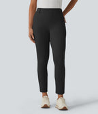 Pantalon de golf slim taille mi-haute séchage rapide avec poche pour tee, UPF 40+