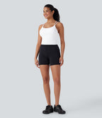 Débardeur running court dos en V bretelles doubles bonnets E-G sans couture OneForm Seamless Flow