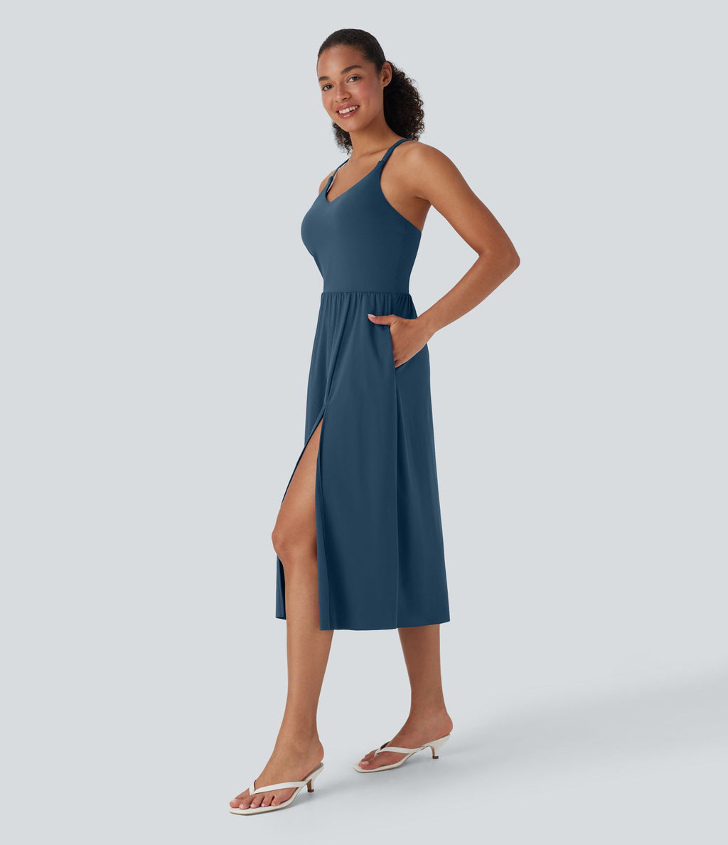 Robe caraco décontractée SoftlyZero™ Airy dos nageur effet frais InstantCool avec poches, bonnets E-G