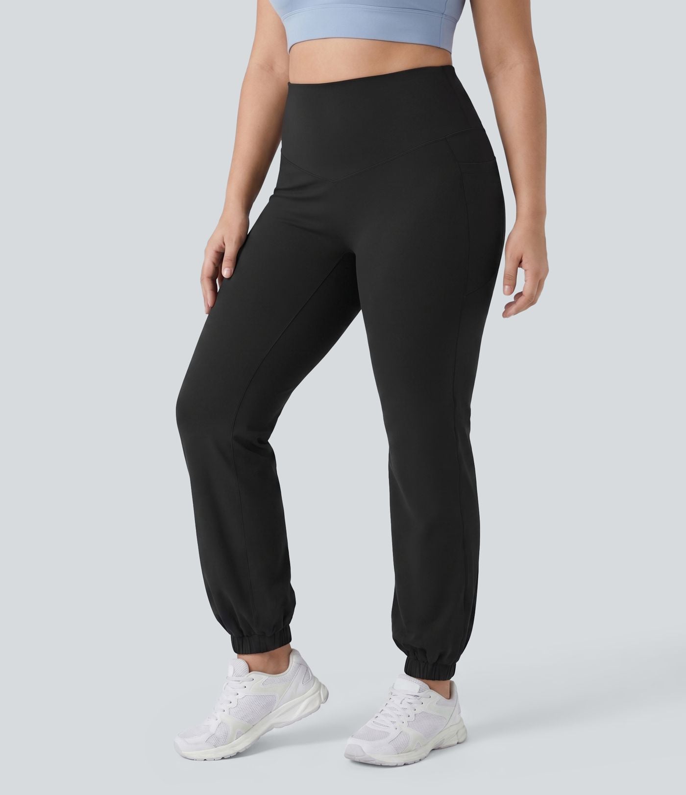 Jogging de danse grande taille SoftlyZero™ taille haute gainant coupe ballon avec poches et protection solaire UPF50+