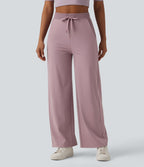 Pantalon ample décontracté SoftlyZero™ Airy taille haute avec cordon de serrage côtes contrastantes effet frais InstantCool et poches, protection solaire UPF50+