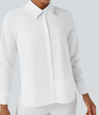 Chemise de travail unie à manches longues