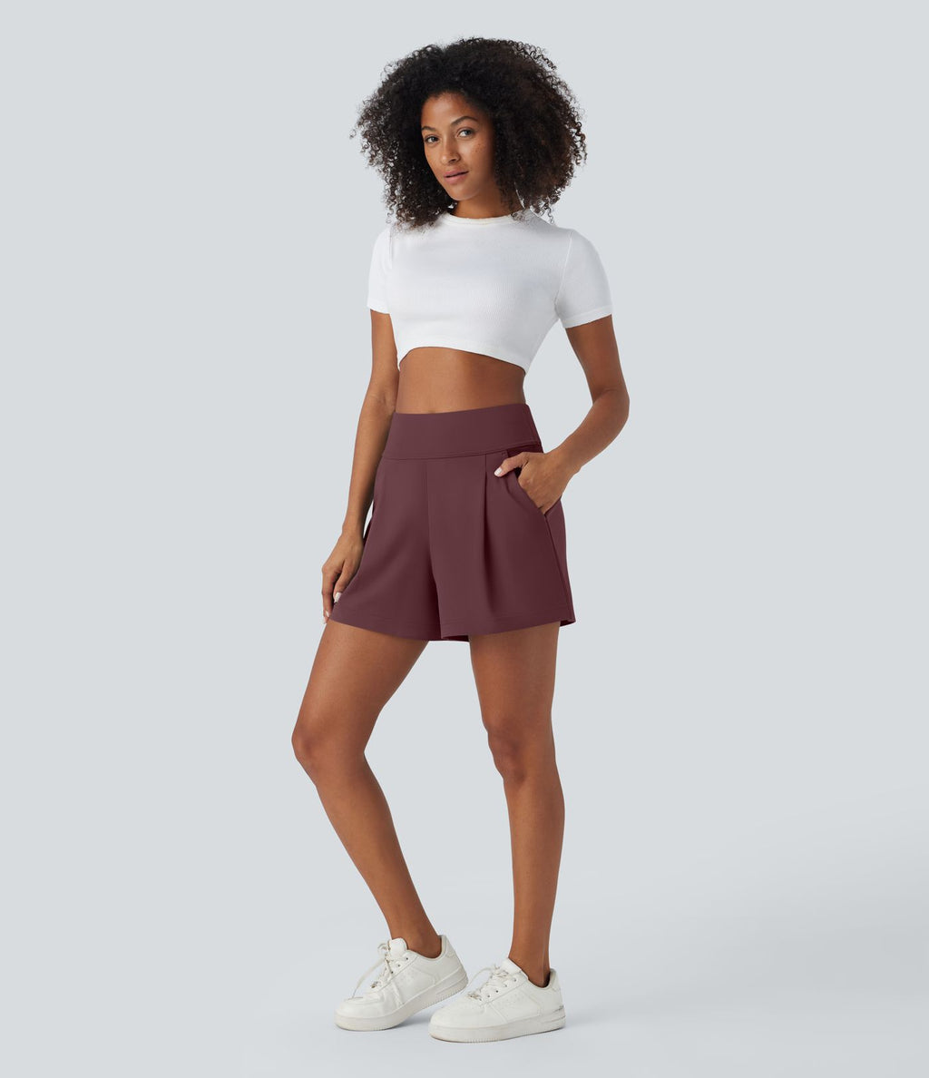 Short de travail large taille haute DayStretch avec poches