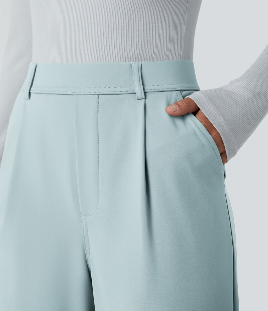 Pantalon tailleur évasé taille haute Halara Flex™ DayStretch avec poches