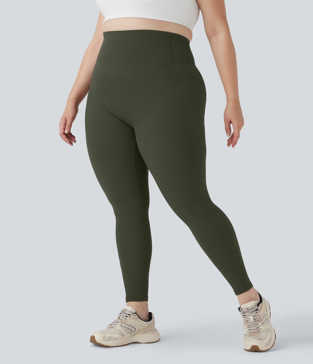 Legging d'entraînement gainant galbant taille haute grande taille avec poches Halara UltraSculpt™