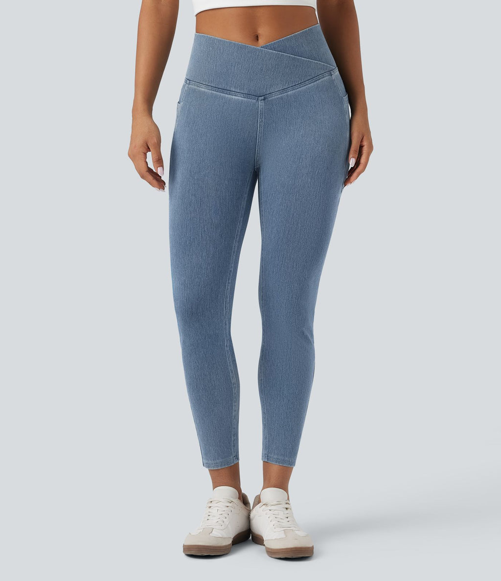 Halara Flex™ Jegging Travail Tricoté Extensible Lavé Poche Latérale Croisée