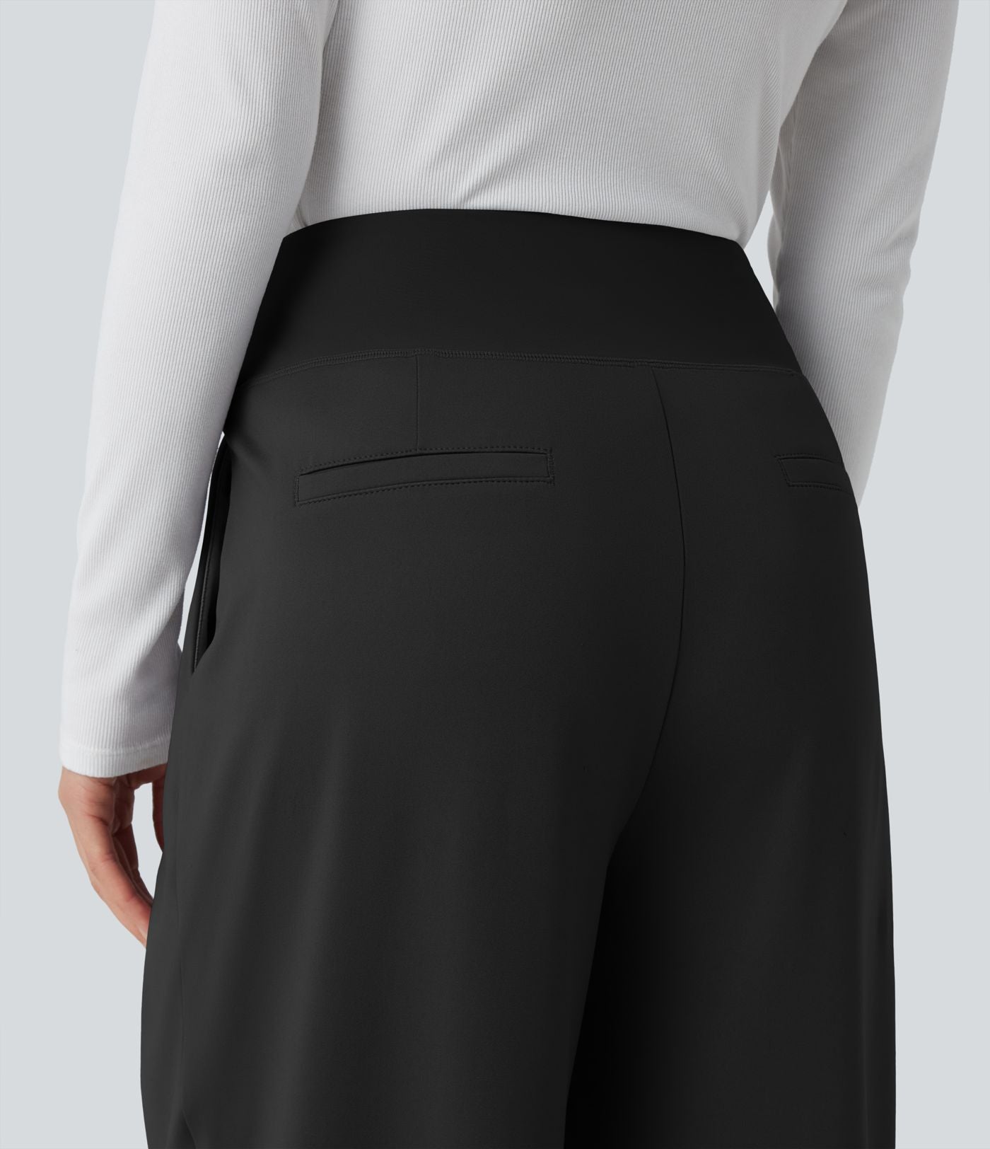 Pantalon tailleur jambes droites taille haute gainant Halara Flex™ DayStretch avec poches