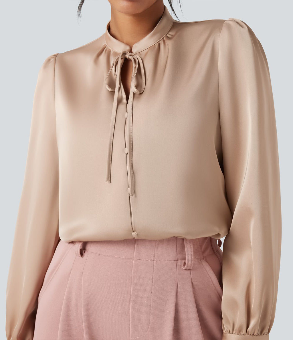 Chemise de travail manches longues nouée devant