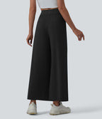 Pantalon large yoga plissé taille haute longueur cheville à séchage rapide Breezeful™ avec poches