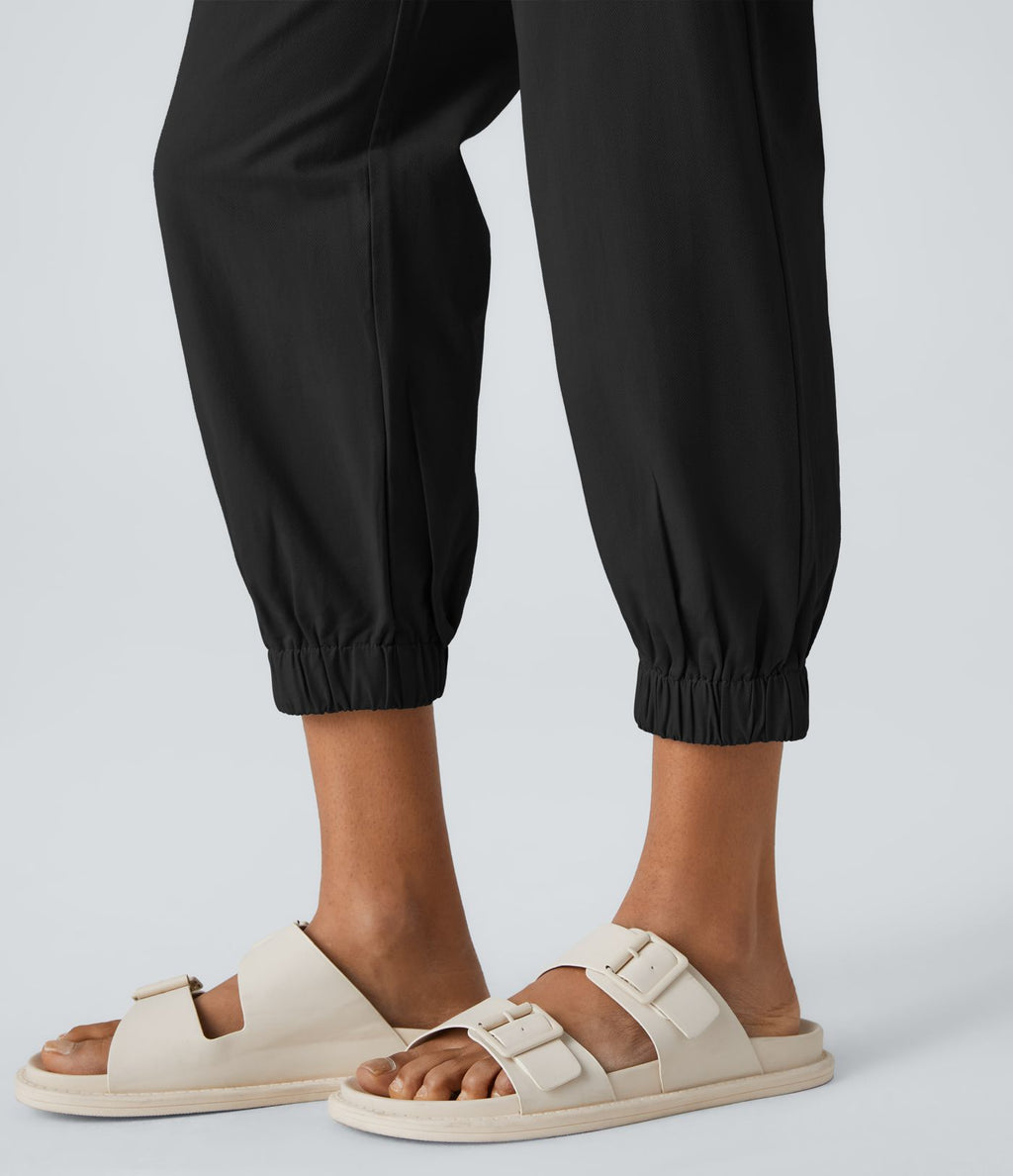 Joggings décontractés à taille mi-haute avec poches