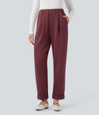 Pantalon décontracté SpacerTek™ taille haute, coupe fuselée avec poches