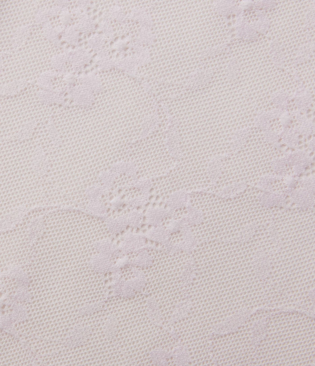 Débardeur transparent dentelle à motif floral