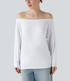 T-shirt épaules dénudées à manches longues