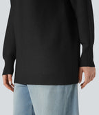 Pull casual col cheminée manches longues