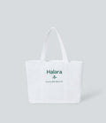 Tote Bag Halara décontracté en toile avec imprimé lettrage
