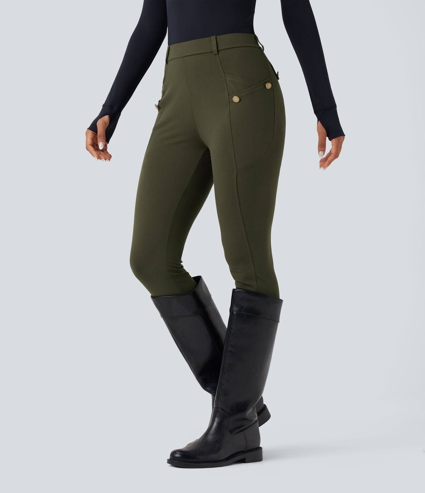 Pantalon ajusté taille haute DayStretch avec poches