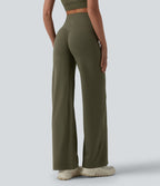 SoftlyZero™ Pantalon yoga coupe droite gainant taille haute à fronces - UPF50+