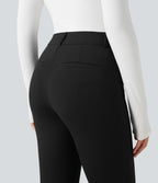 Pantalon tailleur Halara Flex™ skinny chevrons taille haute avec poches