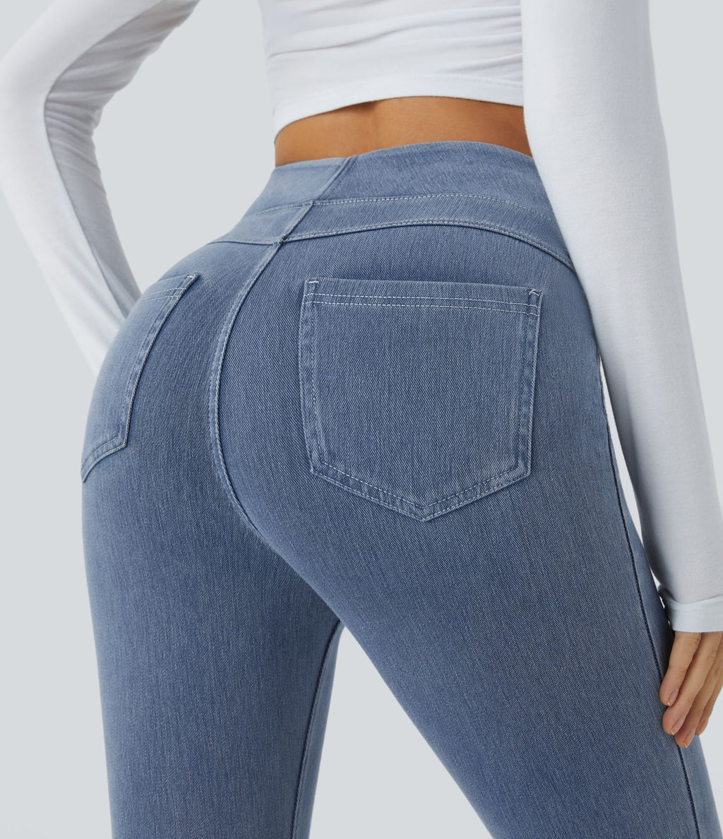 Halara Flex™ Jegging Casual Taille Haute Tricot Extensible Poche Latérale Arrière