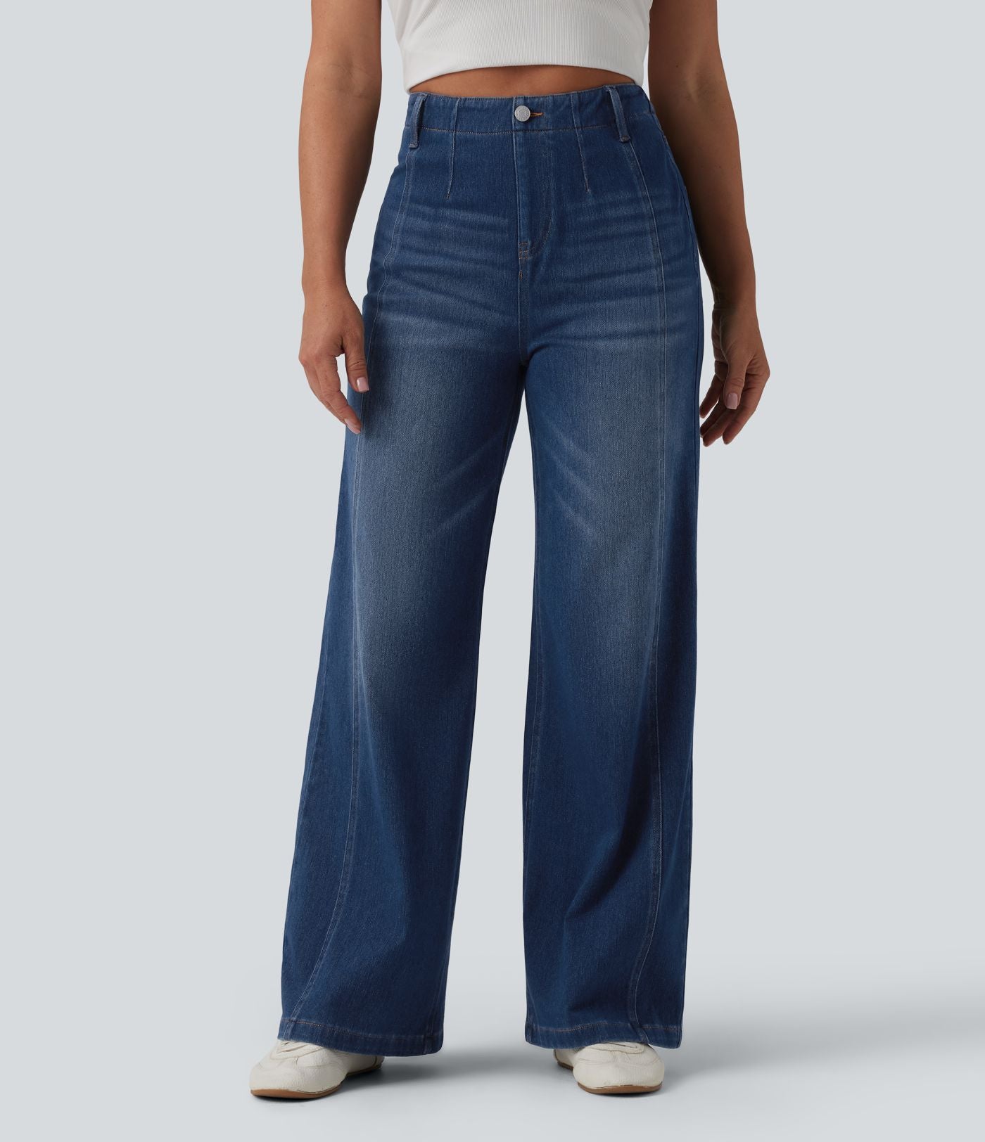 Halara Flex™ Jean large casual gainant taille haute avec poches