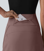 Jupe de golf courte 2-en-1 SoftlyZero™ Airy effet frais InstantCool taille ultra-haute gainant avec ourlet arrondi et poches