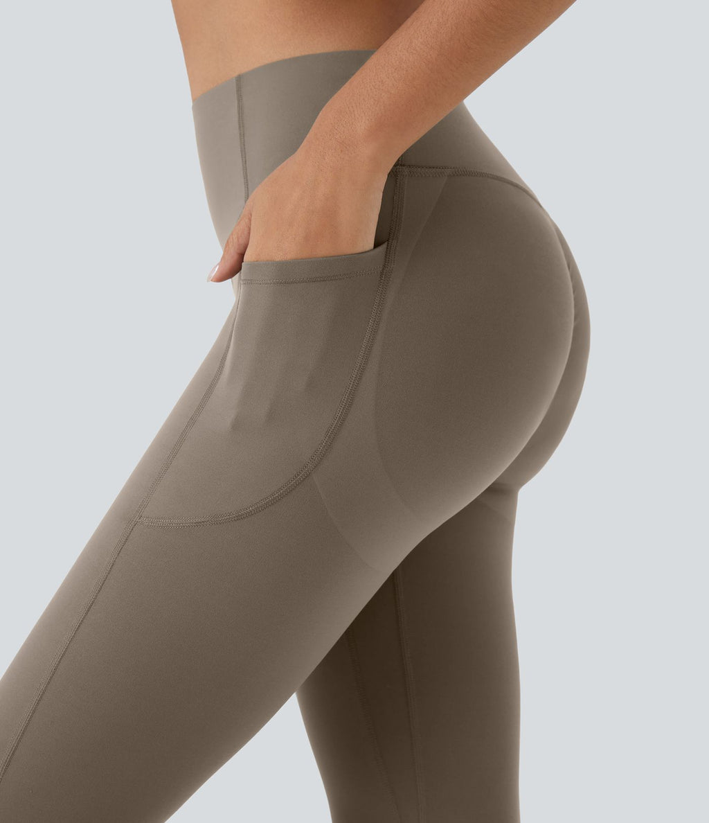 Legging corsaire d'entraînement gainant galbant taille haute avec effet scrunch et poches Halara UltraSculpt™