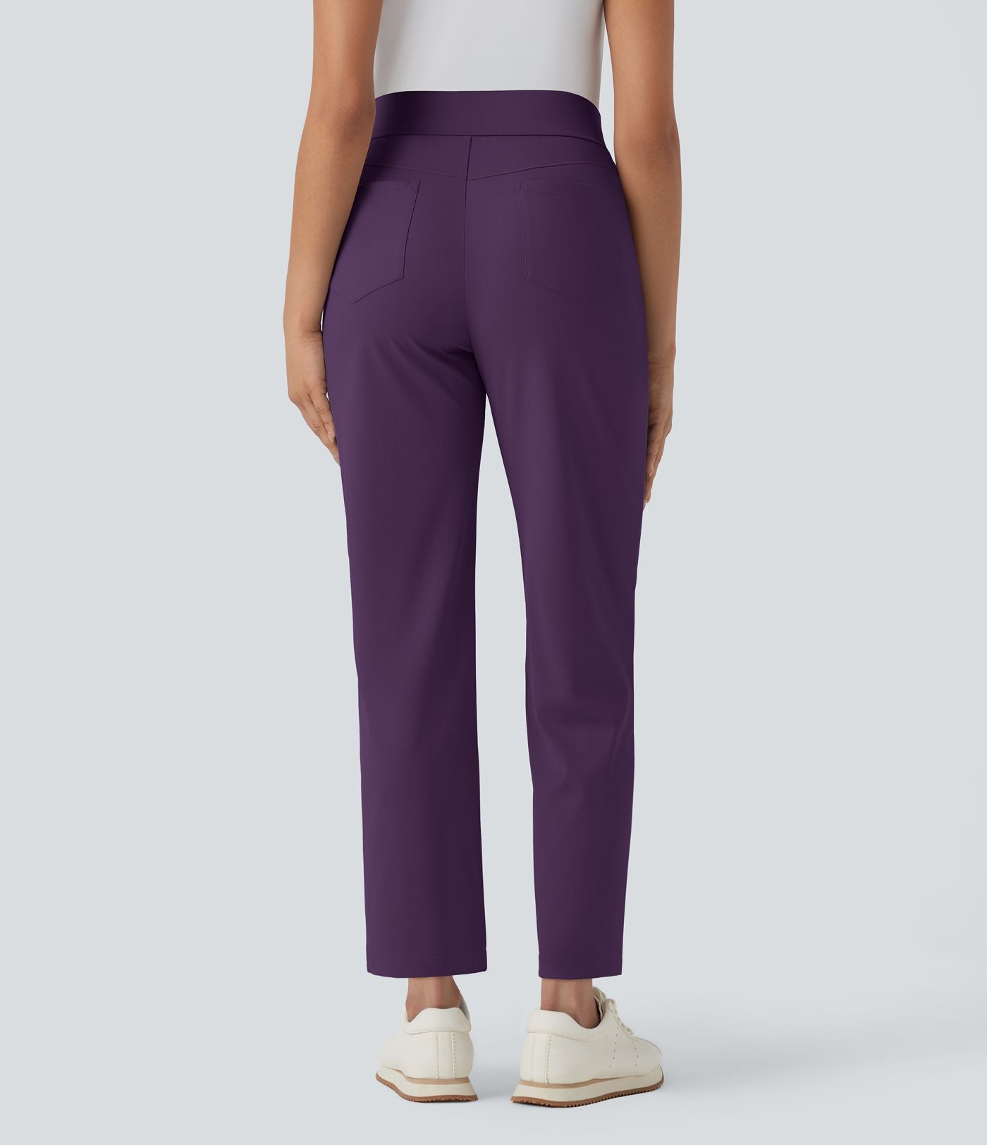 Pantalon de golf séchage rapide, taille mi-haute, avec poches et poche tee, UPF40+